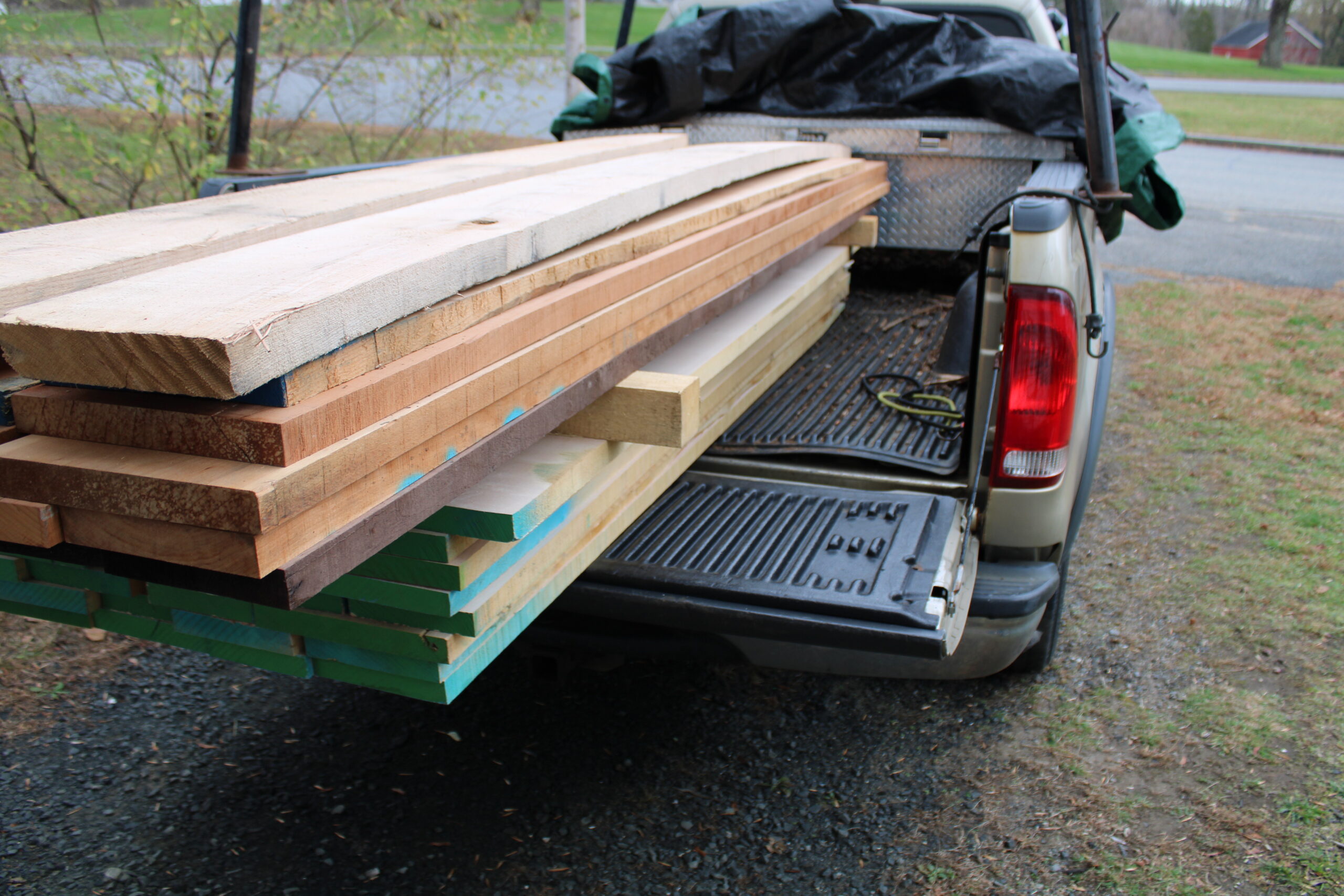 New Load of wood: Maple, Walnut, and Cherry.